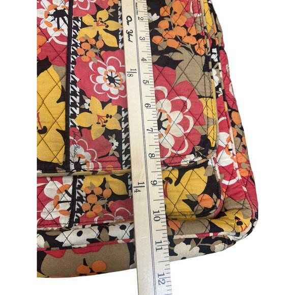 Vera Bradley Floral Quilted Crossbody Bag With Houndstooth Lining & Adjustable S - Picture 3 of 9